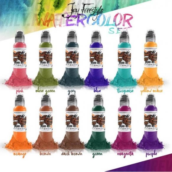 World Famous Jay Freestyle Watercolor Ink Set 12 шт