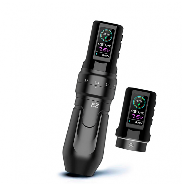 Роторная машинка EZ P3 Pro 6 Strokes - Matte Black (с 2 аккумуляторами) Роторная машинка EZ P3 Pro 6 Strokes - Matte Black (с 2 аккумуляторами)