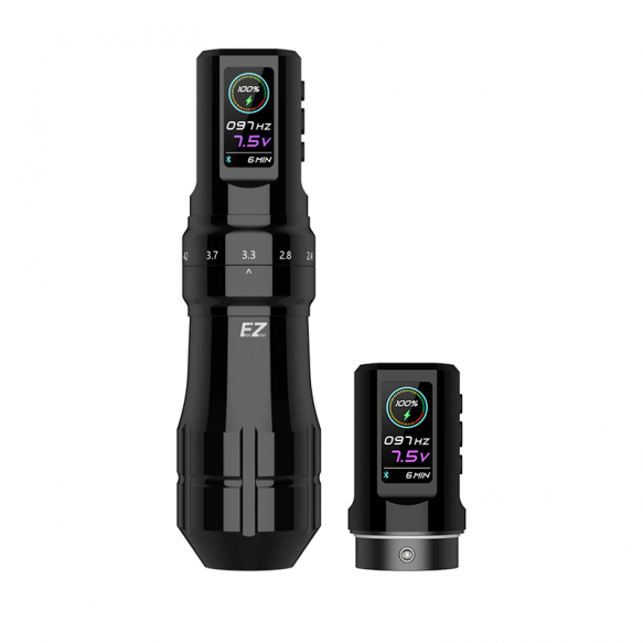 Роторная машинка EZ P3 Pro 6 Strokes - Gloss Black (с 2 аккумуляторами) Роторная машинка EZ P3 Pro 6 Strokes - Gloss Black (с 2 аккумуляторами)