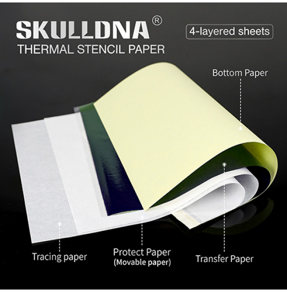 Трансферная бумага для термо перевода AVA SKULLDNA Thermal Stenсil Paper - 20 листов